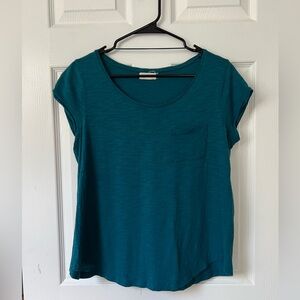 Women tshirt, teal size medium